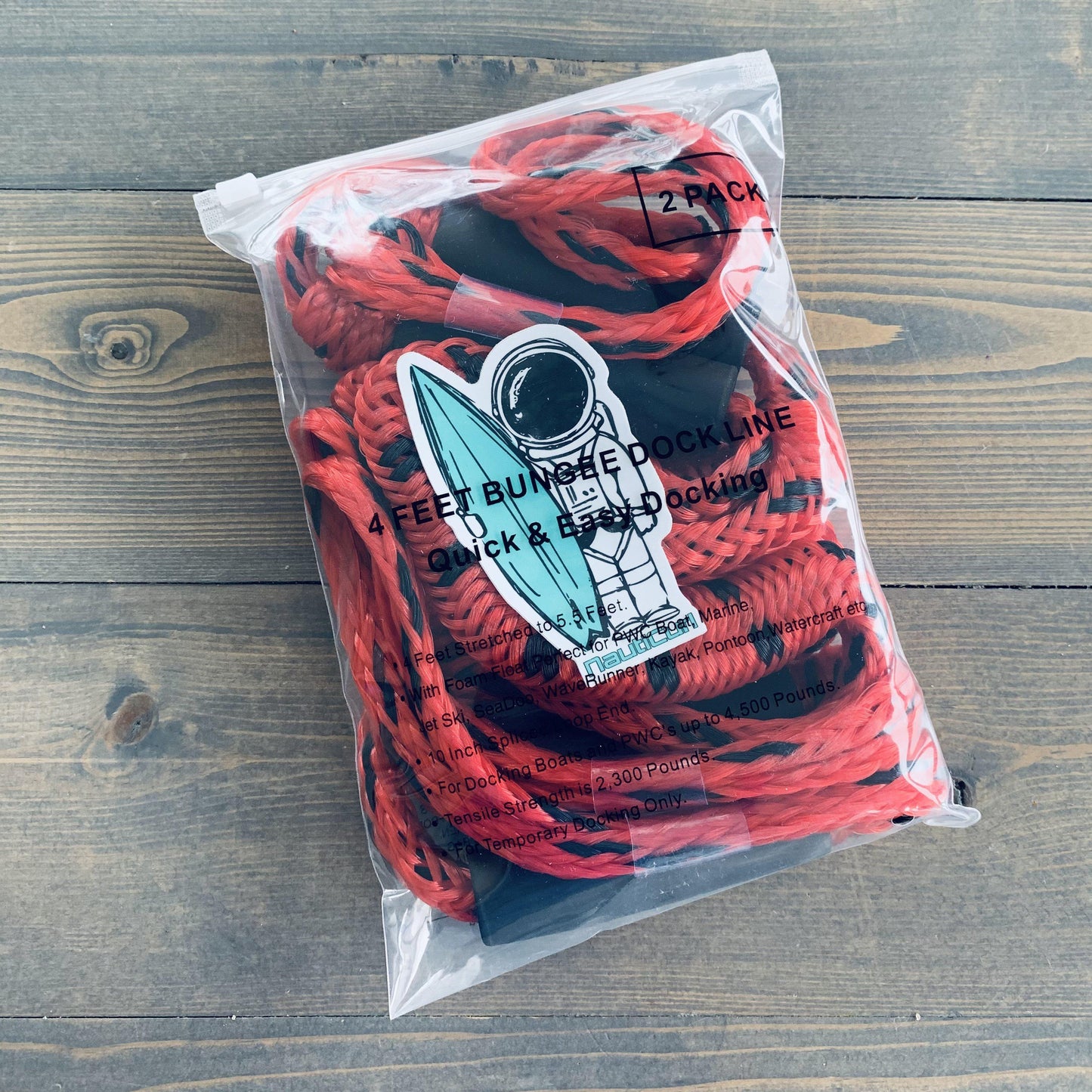 NautiCurl Bungee Boat Ropes - Shock Absorbing (2 Ropes) NautiCurl LLC