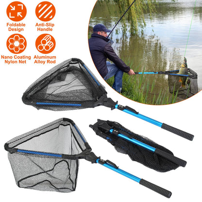 Foldable Fishing Net with Aluminum Handle and Nano Coating LJGDeals
