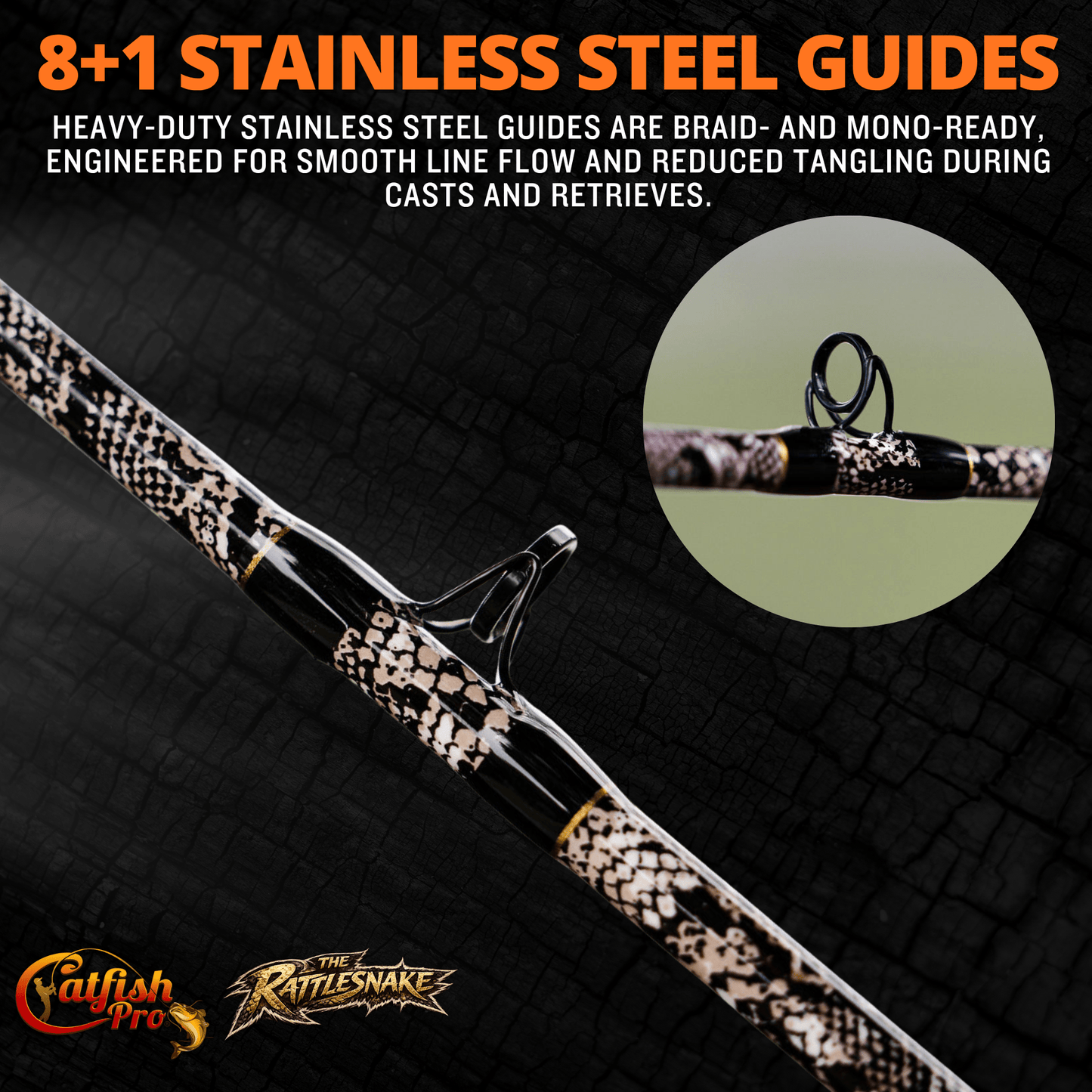 1 of 220 The Rattlesnake Spinning Rod - Limited Edition Rod Catfish Pro