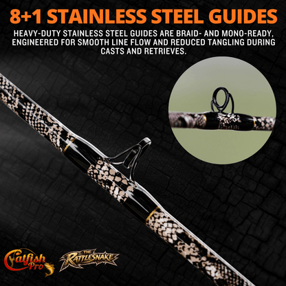 1 of 220 The Rattlesnake Spinning Rod - Limited Edition Rod Catfish Pro