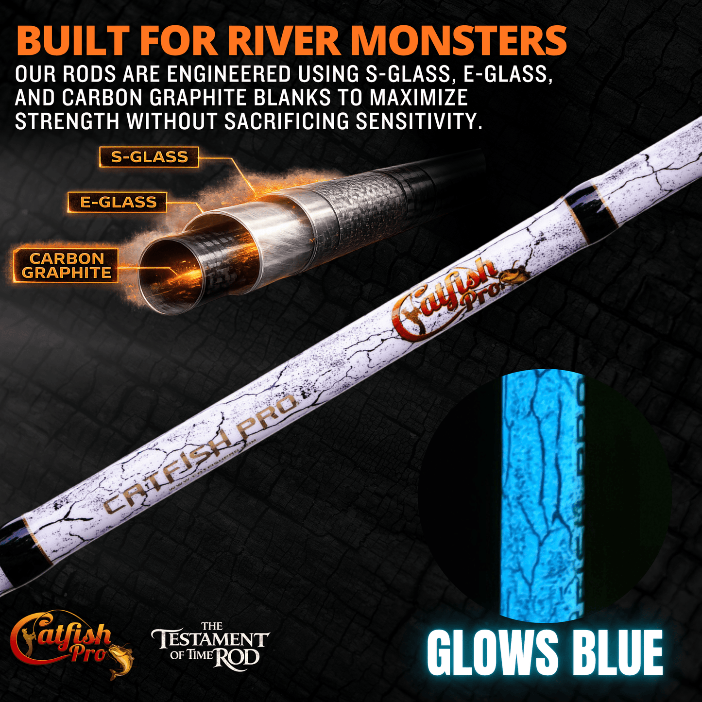 1 of 220 The Testament of Time Spinning Rod - Limited Edition Rod Catfish Pro