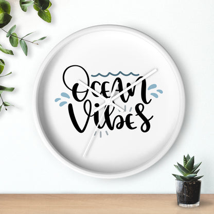 Ocean Vibes Wall Clock — Beachy Coastal Decor Clock