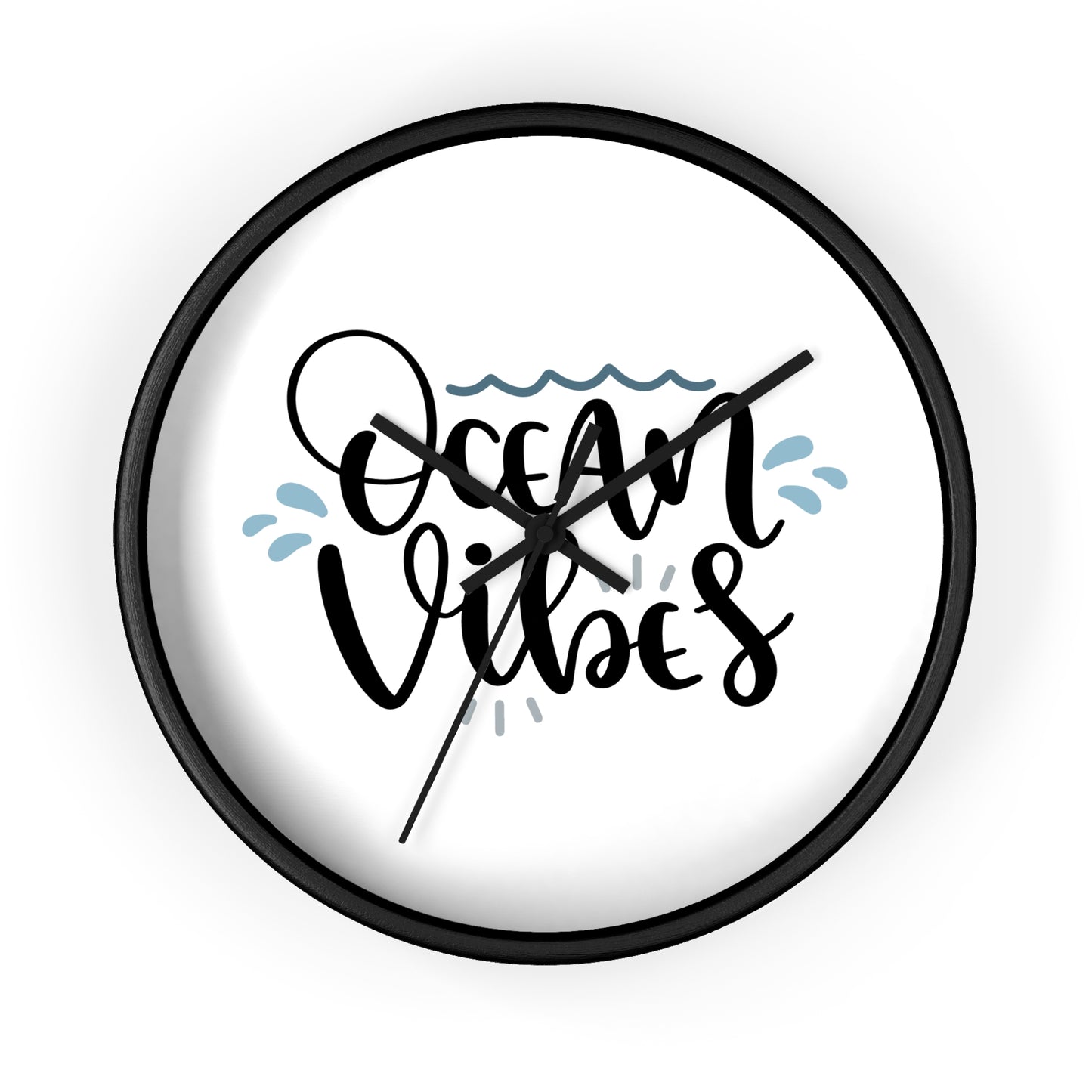 Ocean Vibes Wall Clock — Beachy Coastal Decor Clock