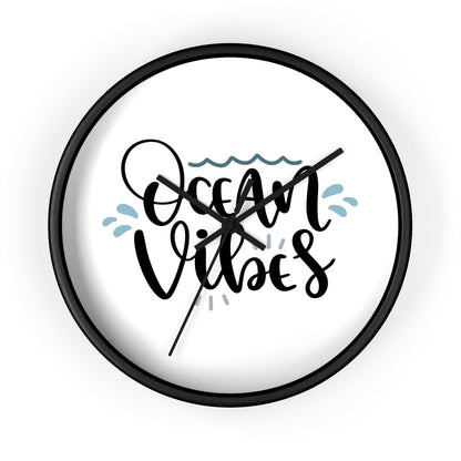 Ocean Vibes Wall Clock — Beachy Coastal Decor Clock