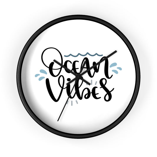 Ocean Vibes Wall Clock — Beachy Coastal Decor Clock