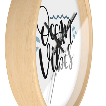 Ocean Vibes Wall Clock — Beachy Coastal Decor Clock