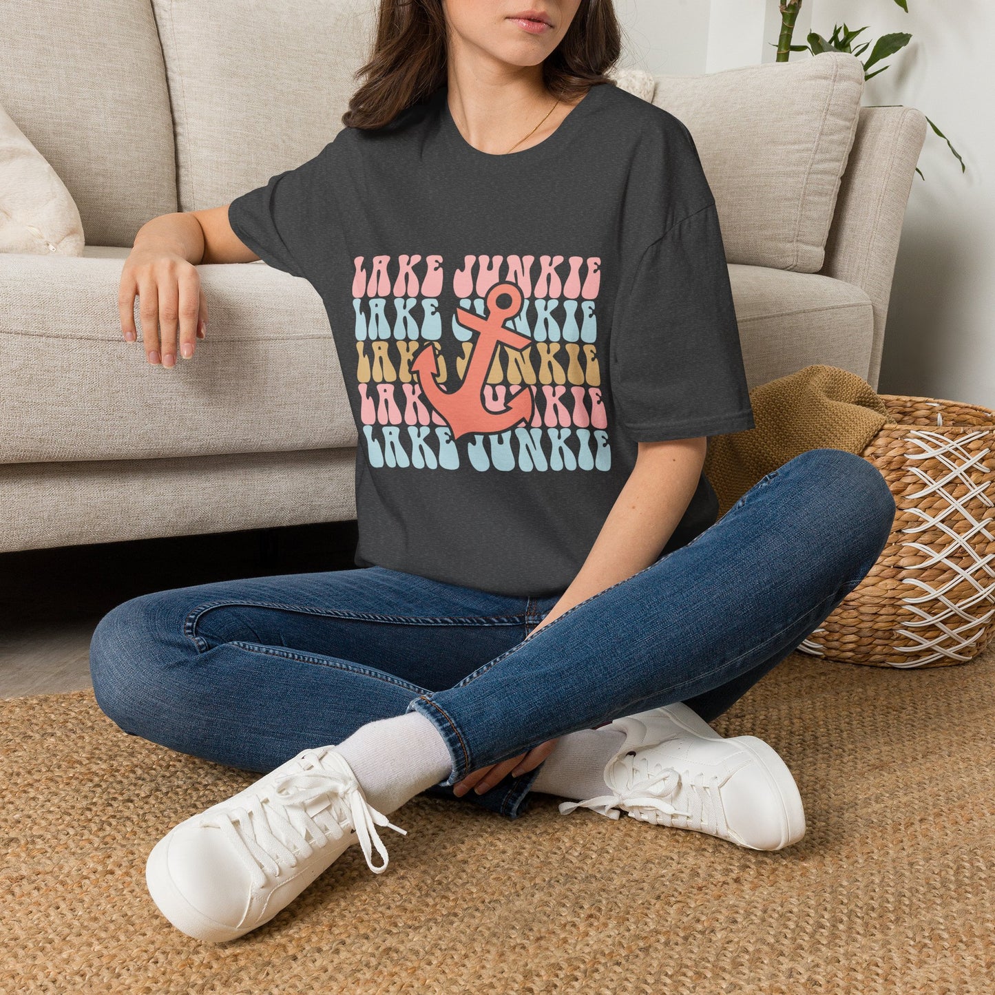Lake Junkie Anchor T-Shirt — Retro Beach Vibes Tee