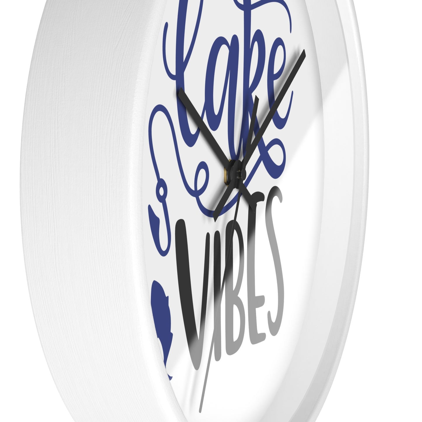 Lake Vibes Wall Clock — Nautical Fishing Cabin Decor