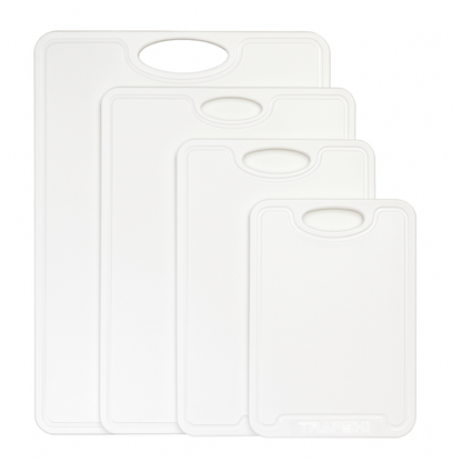 TRAPSKI Premium 1/2 Inch Thick HDPE Cutting Boards | Food-Grade Kitchen Prep Surface | Juice Grooves | Made in the USA TRAPSKI