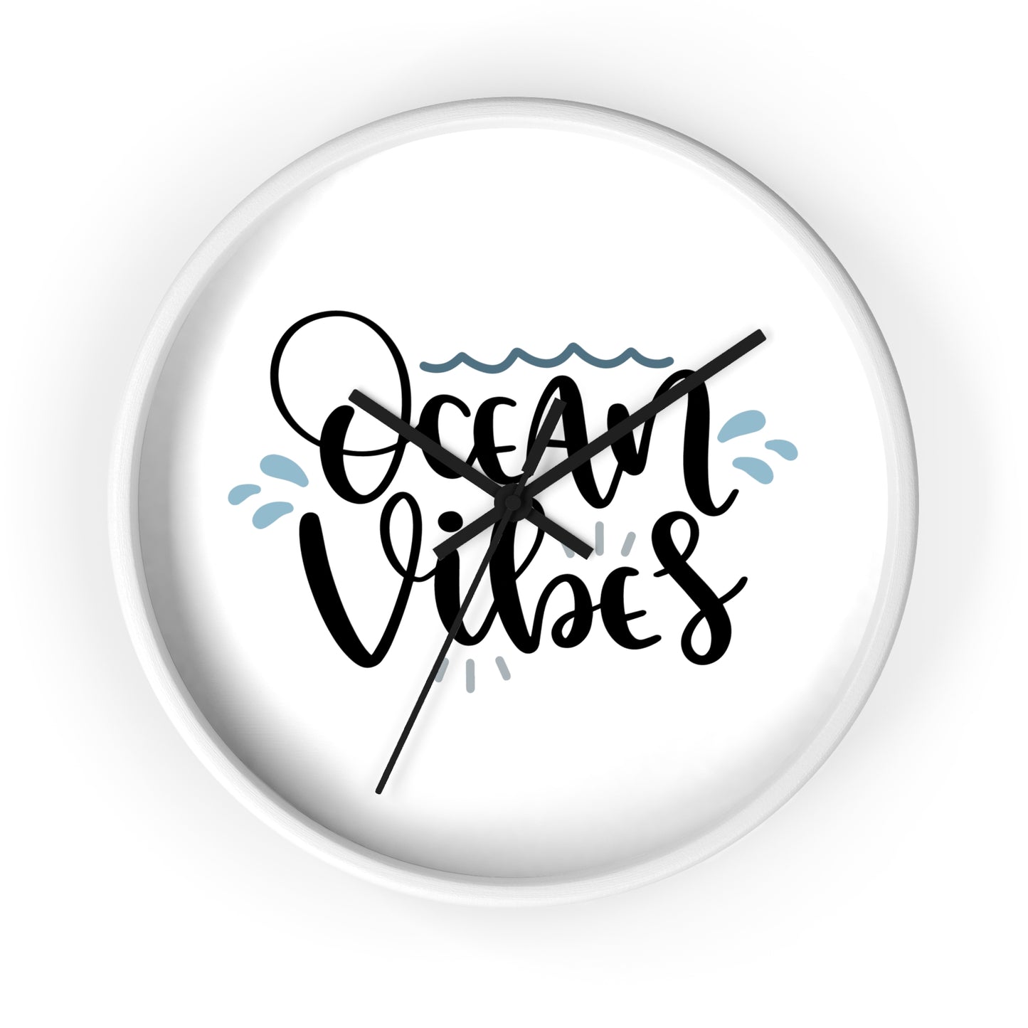 Ocean Vibes Wall Clock — Beachy Coastal Decor Clock