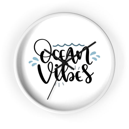 Ocean Vibes Wall Clock — Beachy Coastal Decor Clock
