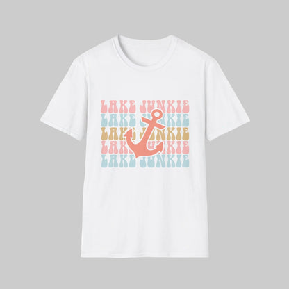 Lake Junkie Anchor T-Shirt — Retro Beach Vibes Tee