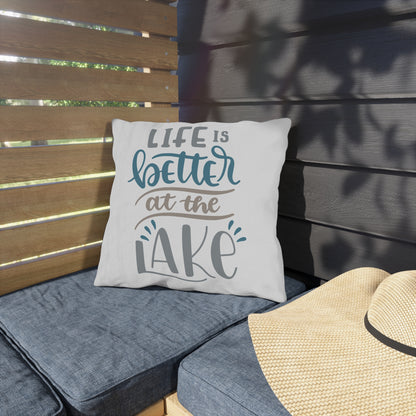 "Life Is Better at the Lake" Decorative Lake House Throw Pillow
