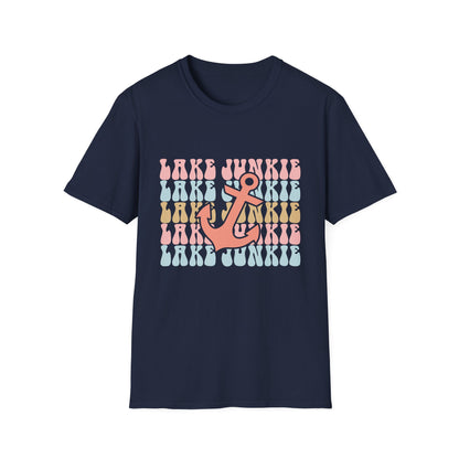 Lake Junkie Anchor T-Shirt — Retro Beach Vibes Tee