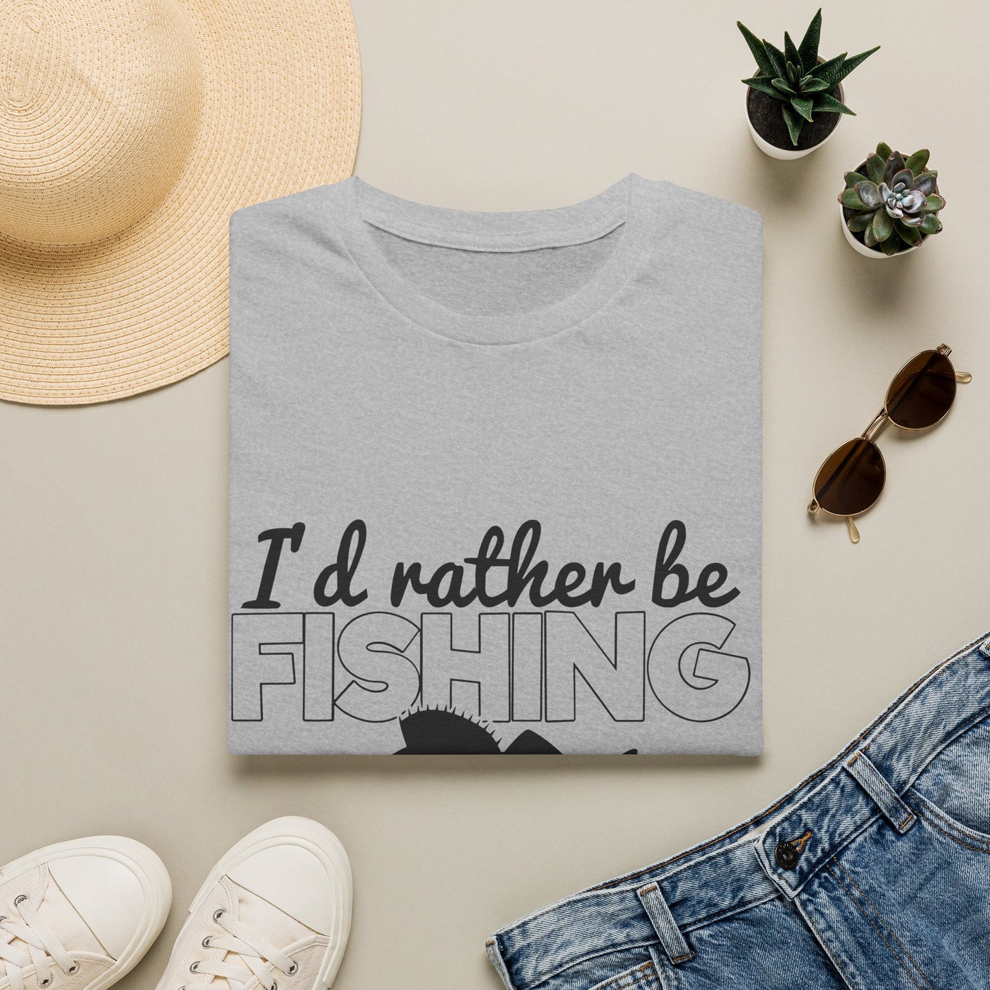 I'd Rather Be Fishing T-Shirt — Funny Fishing Shirt for Anglers