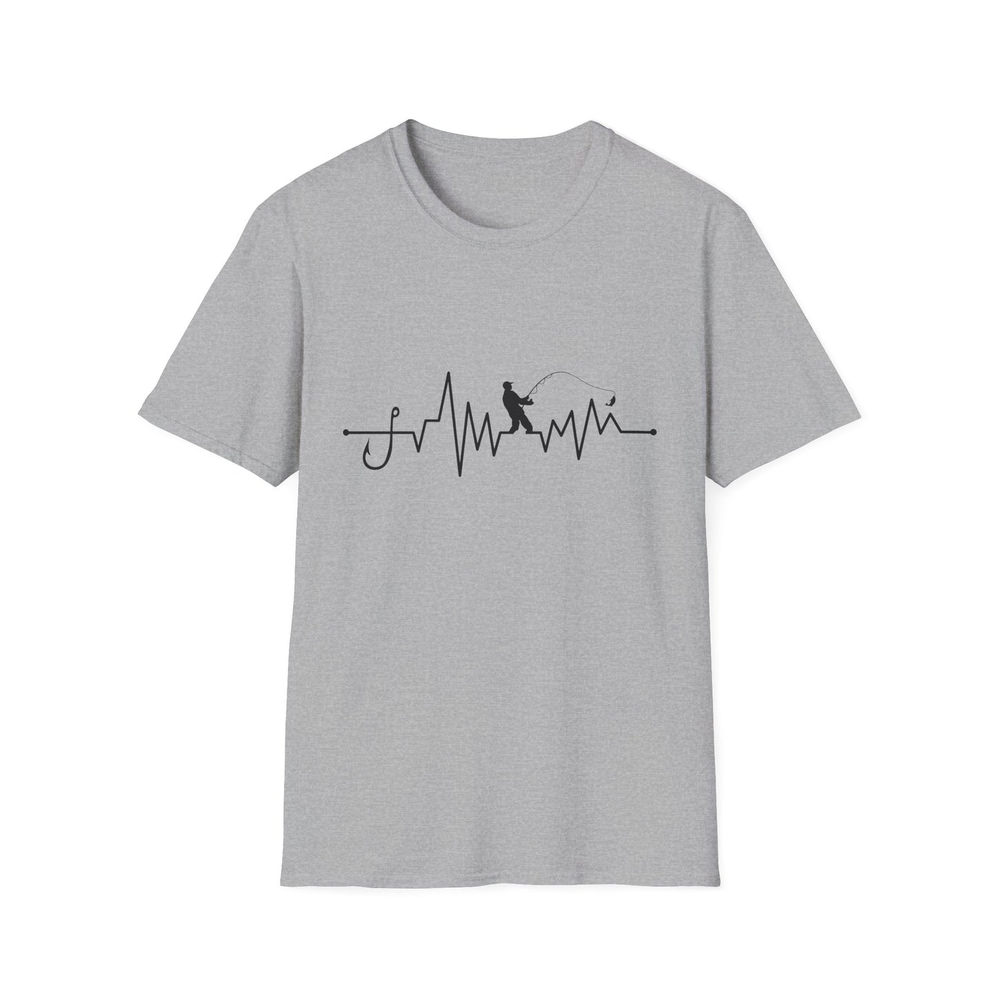 Fishing Heartbeat T-Shirt — Angler Pulse Graphic Tee
