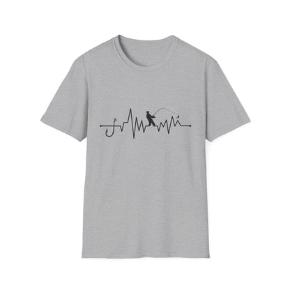 Fishing Heartbeat T-Shirt — Angler Pulse Graphic Tee