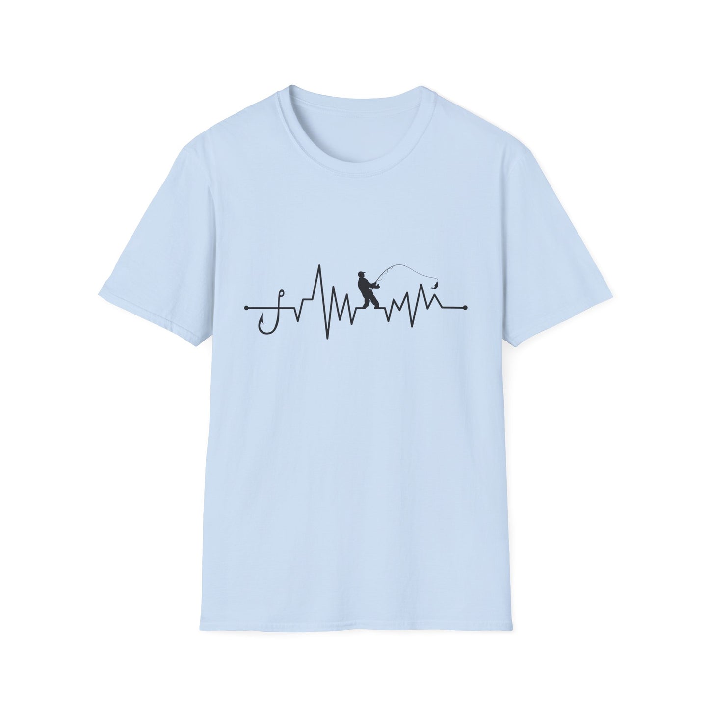 Fishing Heartbeat T-Shirt — Angler Pulse Graphic Tee