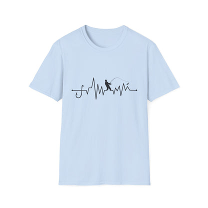 Fishing Heartbeat T-Shirt — Angler Pulse Graphic Tee