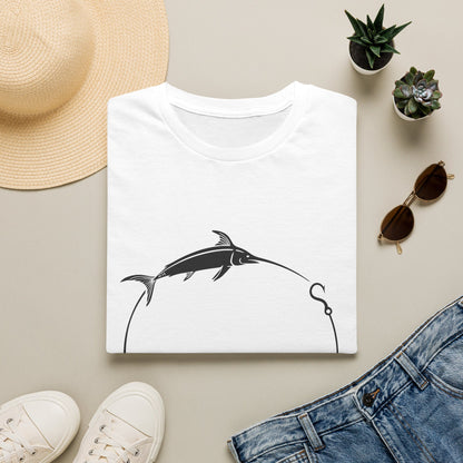 Marlin Circle Fishing T-Shirt — Minimalist Sailfish Angler Tee