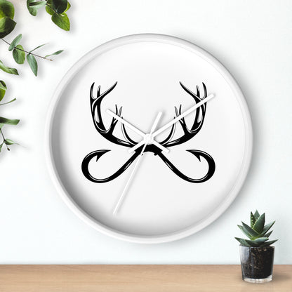 Antler Infinity Wall Clock — Modern Rustic Deer Antlers Decor