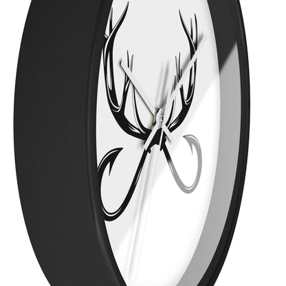 Antler Infinity Wall Clock — Modern Rustic Deer Antlers Decor