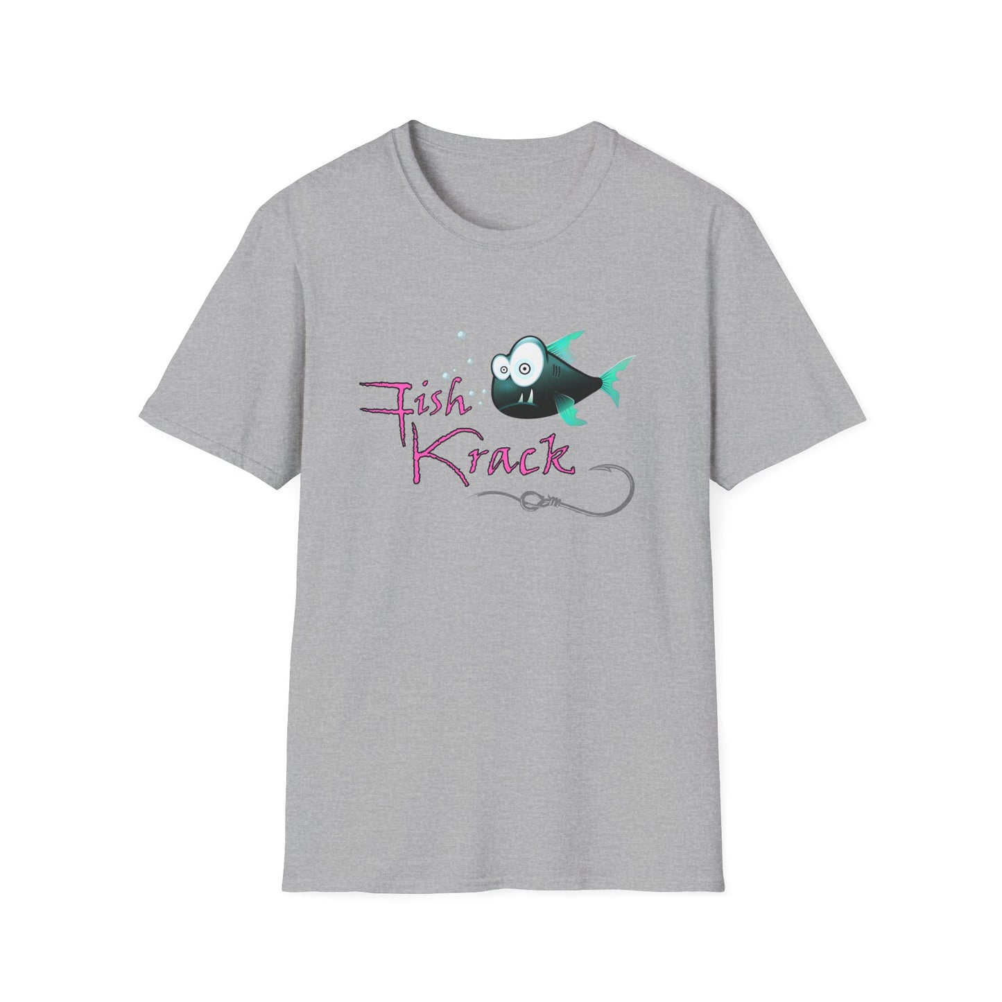 Fish Krack T-Shirt — Cute Cartoon Fish Graphic Tee for Fishermen & Ocean Lovers