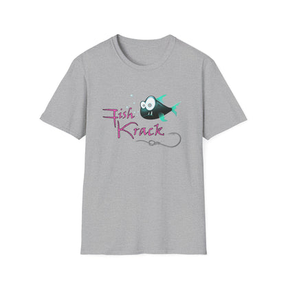 Fish Krack T-Shirt — Cute Cartoon Fish Graphic Tee for Fishermen & Ocean Lovers