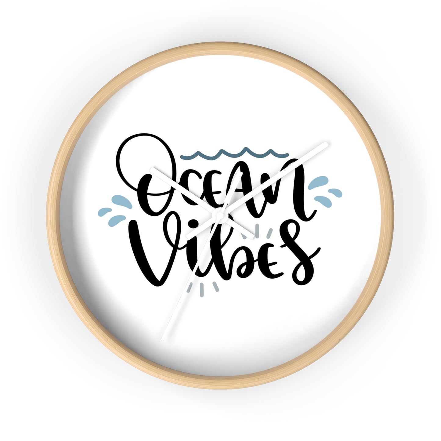 Ocean Vibes Wall Clock — Beachy Coastal Decor Clock