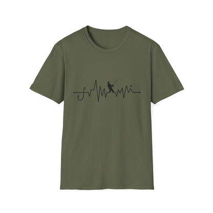 Fishing Heartbeat T-Shirt — Angler Pulse Graphic Tee