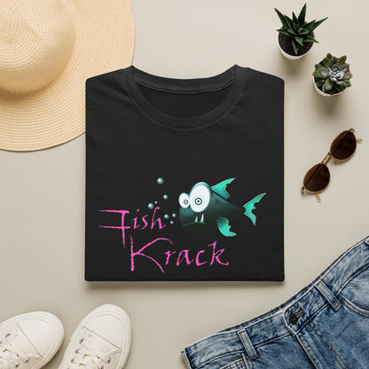 Fish Krack T-Shirt — Cute Cartoon Fish Graphic Tee for Fishermen & Ocean Lovers