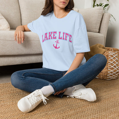 Lake Life T-Shirt — Pink Anchor Summer Tee