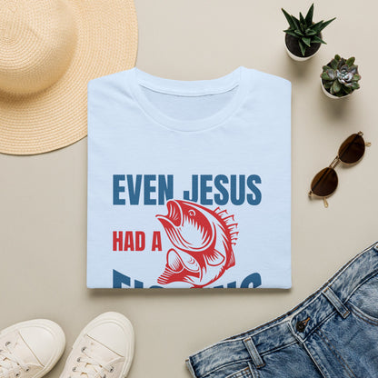 Fishing T-Shirt — "Even Jesus Had a Fishing Story" Christian Fishing Tee