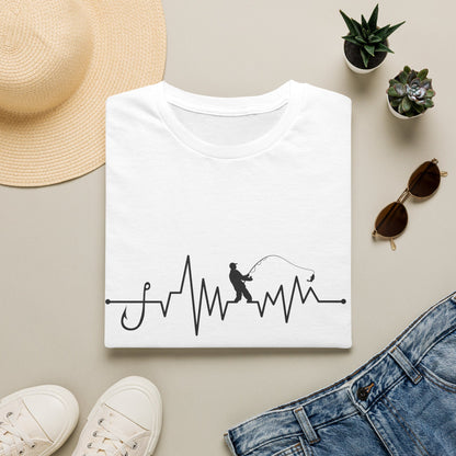Fishing Heartbeat T-Shirt — Angler Pulse Graphic Tee