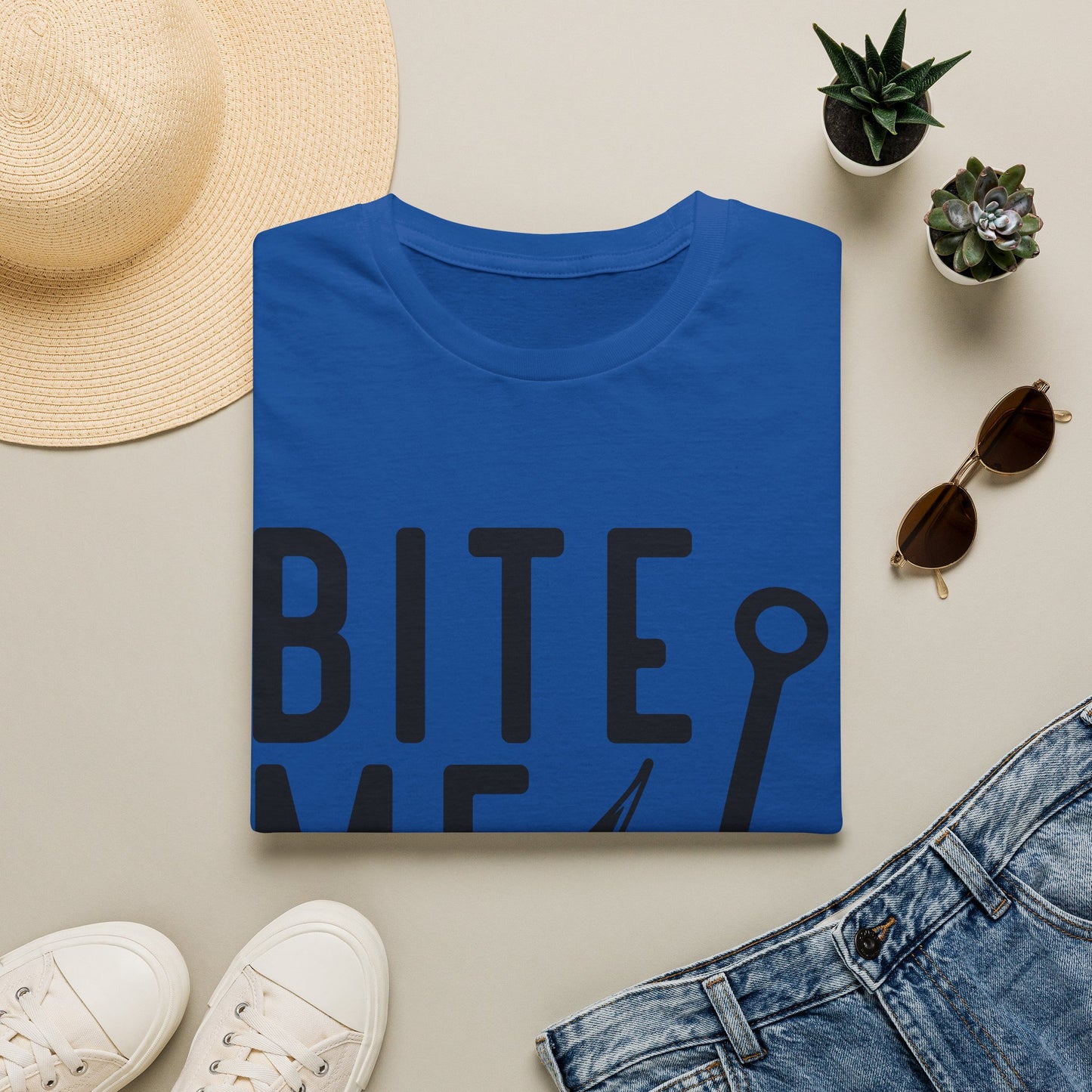 Fishing Tee – “Bite Me” Graphic T-Shirt with Hook