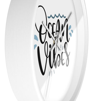 Ocean Vibes Wall Clock — Beachy Coastal Decor Clock