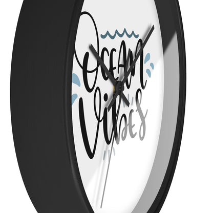 Ocean Vibes Wall Clock — Beachy Coastal Decor Clock