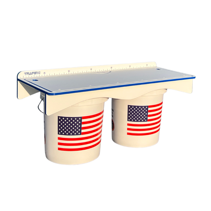 Made in the USA | Premium Double Bucket 33" Raised Fillet Table Cutting Board TRAPSKI