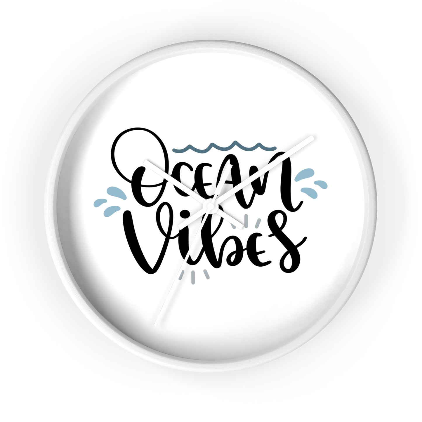 Ocean Vibes Wall Clock — Beachy Coastal Decor Clock