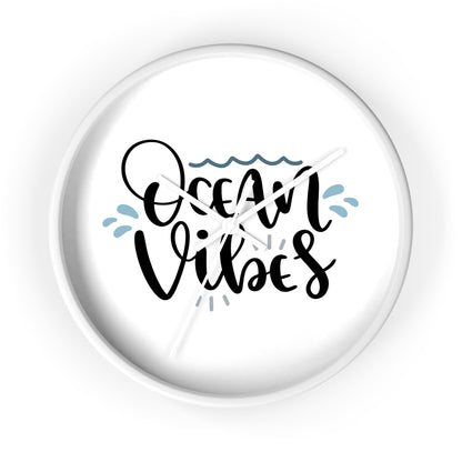 Ocean Vibes Wall Clock — Beachy Coastal Decor Clock