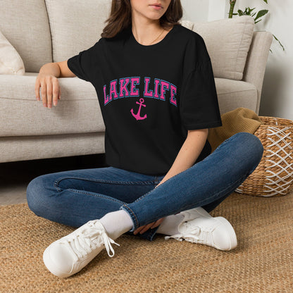 Lake Life T-Shirt — Pink Anchor Summer Tee