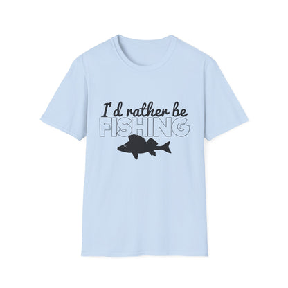 I'd Rather Be Fishing T-Shirt — Funny Fishing Shirt for Anglers