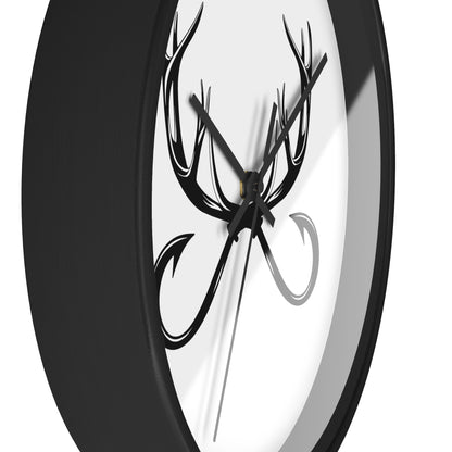 Antler Infinity Wall Clock — Modern Rustic Deer Antlers Decor