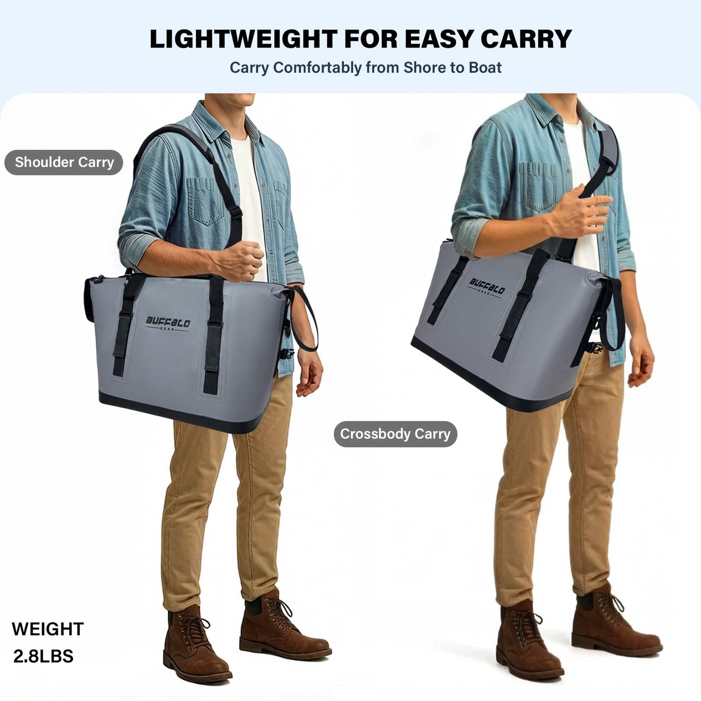 24QT Seamless Insulated Fish Cooler Bag