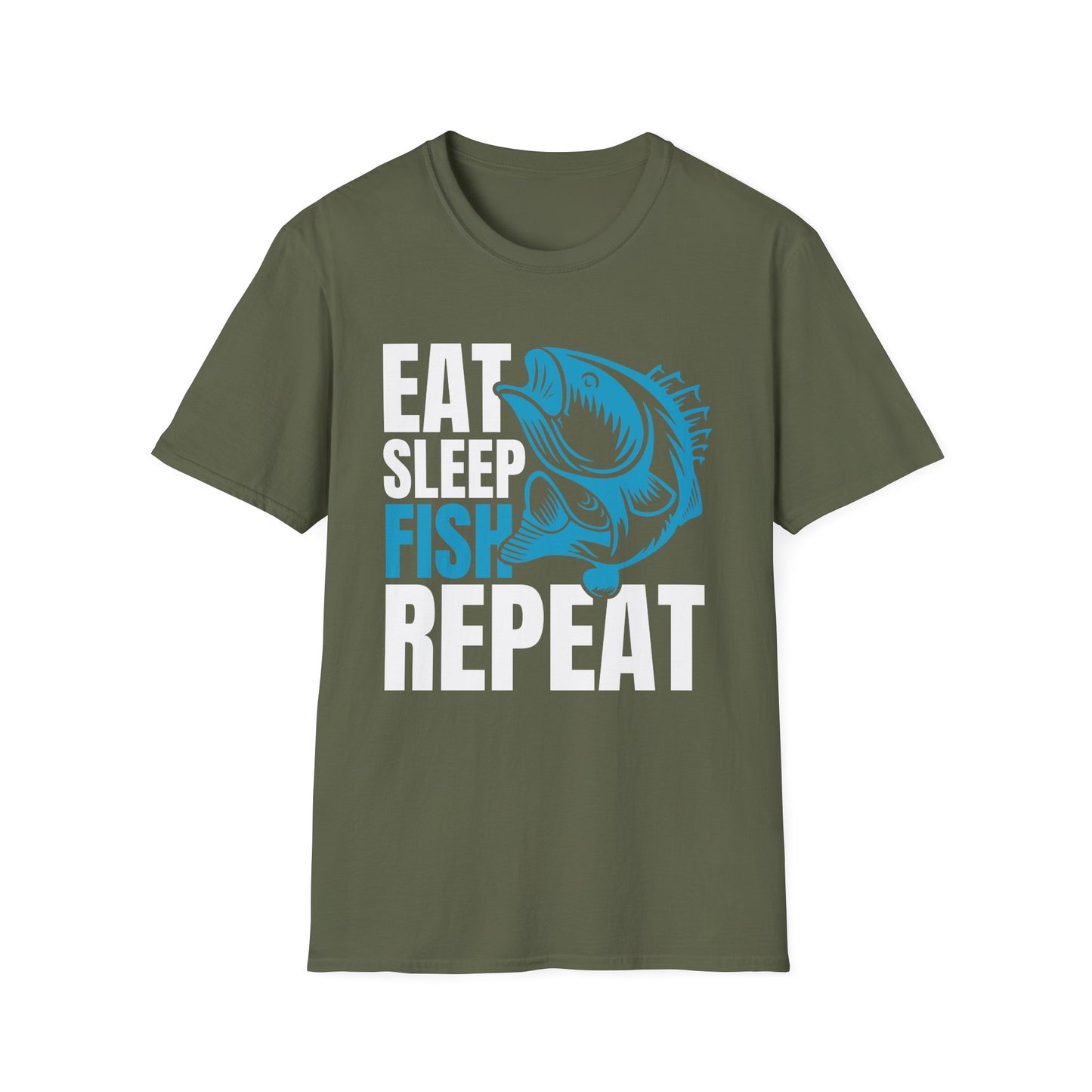 Fishing Tee — Blue Bass Graphic Fish Shirt
