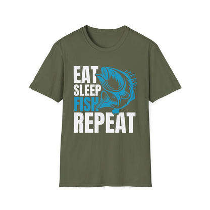 Fishing Tee — Blue Bass Graphic Fish Shirt