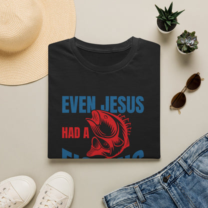 Fishing T-Shirt — "Even Jesus Had a Fishing Story" Christian Fishing Tee