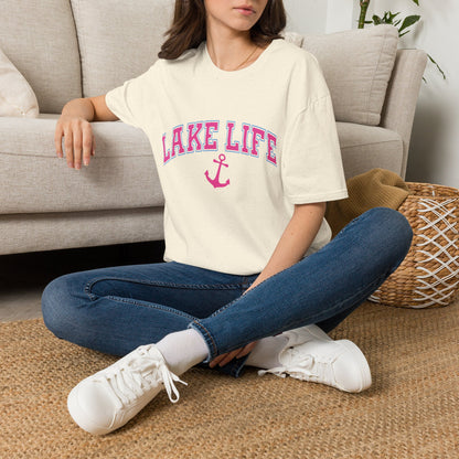 Lake Life T-Shirt — Pink Anchor Summer Tee
