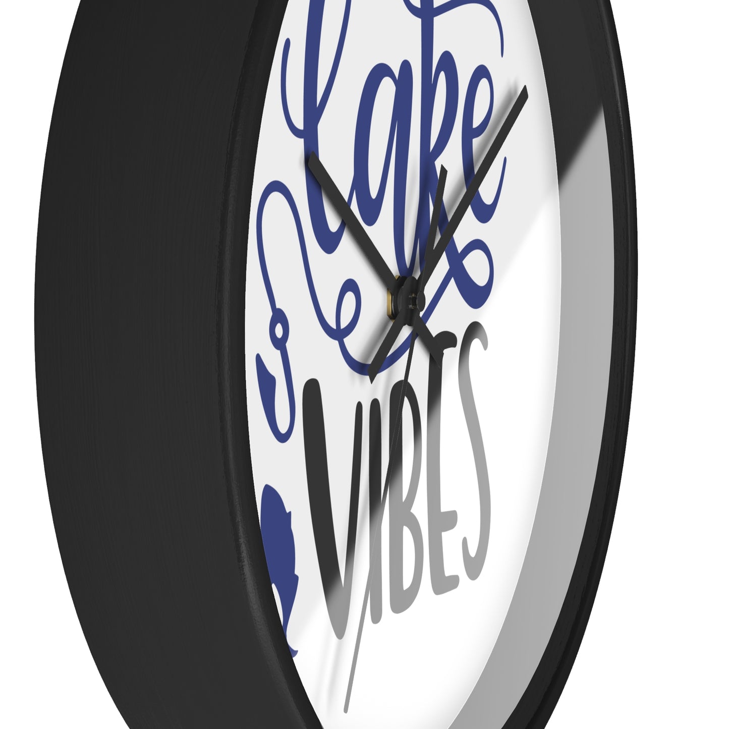 Lake Vibes Wall Clock — Nautical Fishing Cabin Decor