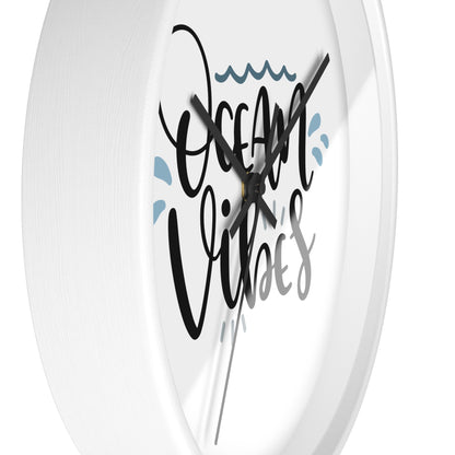 Ocean Vibes Wall Clock — Beachy Coastal Decor Clock